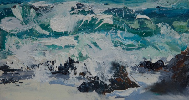 Dancing Waves, Oil On Board, Alison Critchlow