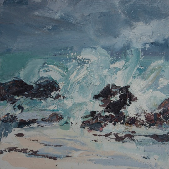 Incoming Tide, North Beach, Oil On Canvas, Alison Critchlow